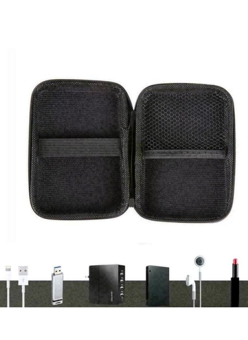 Generic Storage Bag for Earphones Bluetooth Earbuds Case Protective Hard Case Travel Organizer Pouch for Cables, Flash Drive, HDD, Power Bank  - Image 3
