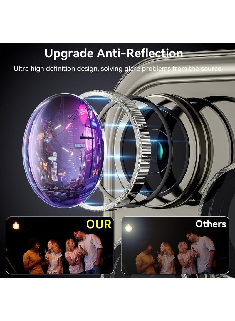 CHU DAI 3-Pack Camera Lens Protector for iPhone 14Pro & Pro Max / iPhone15 Pro & Pro Max / iPhone16 & Pro & Pro Max, 9H Tempered Glass, Anti-Scratch, Case Friendly, Does Not Affect Night Shots, HD Clear  - Image 2