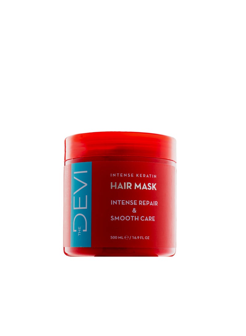 DEVI Intense Keratin Hair Mask, Repair and Smooth Care Treatment, 500ml - Image 1