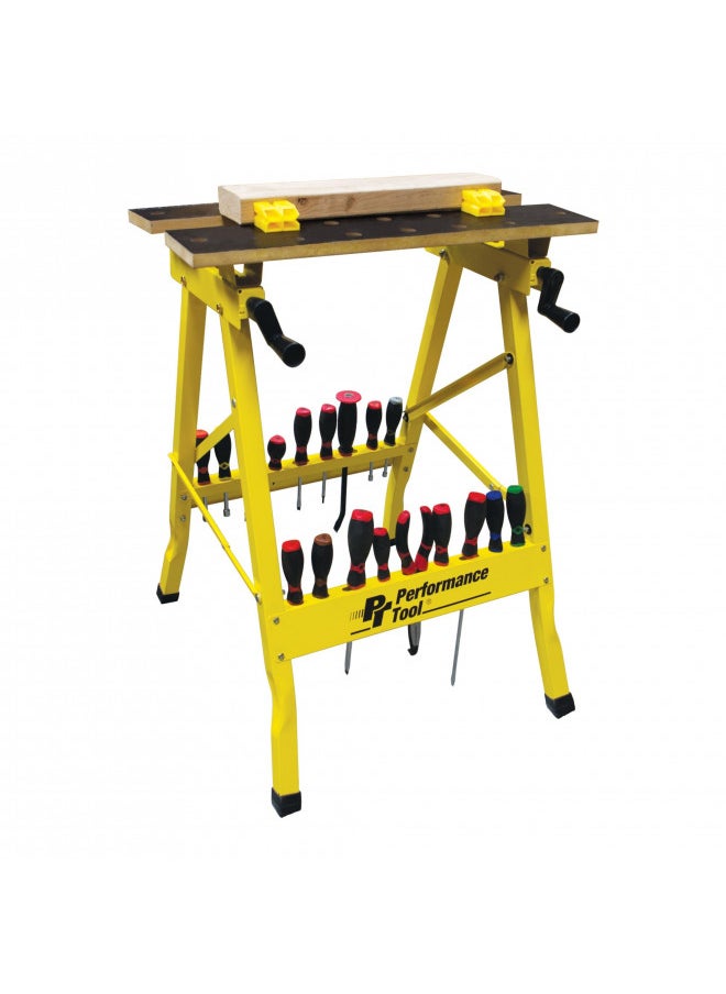 Performance Tool Performance Tool W54025 Portable Multipurpose Workbench and Vise (200 lbs Capacity) , Yellow  - Image 3