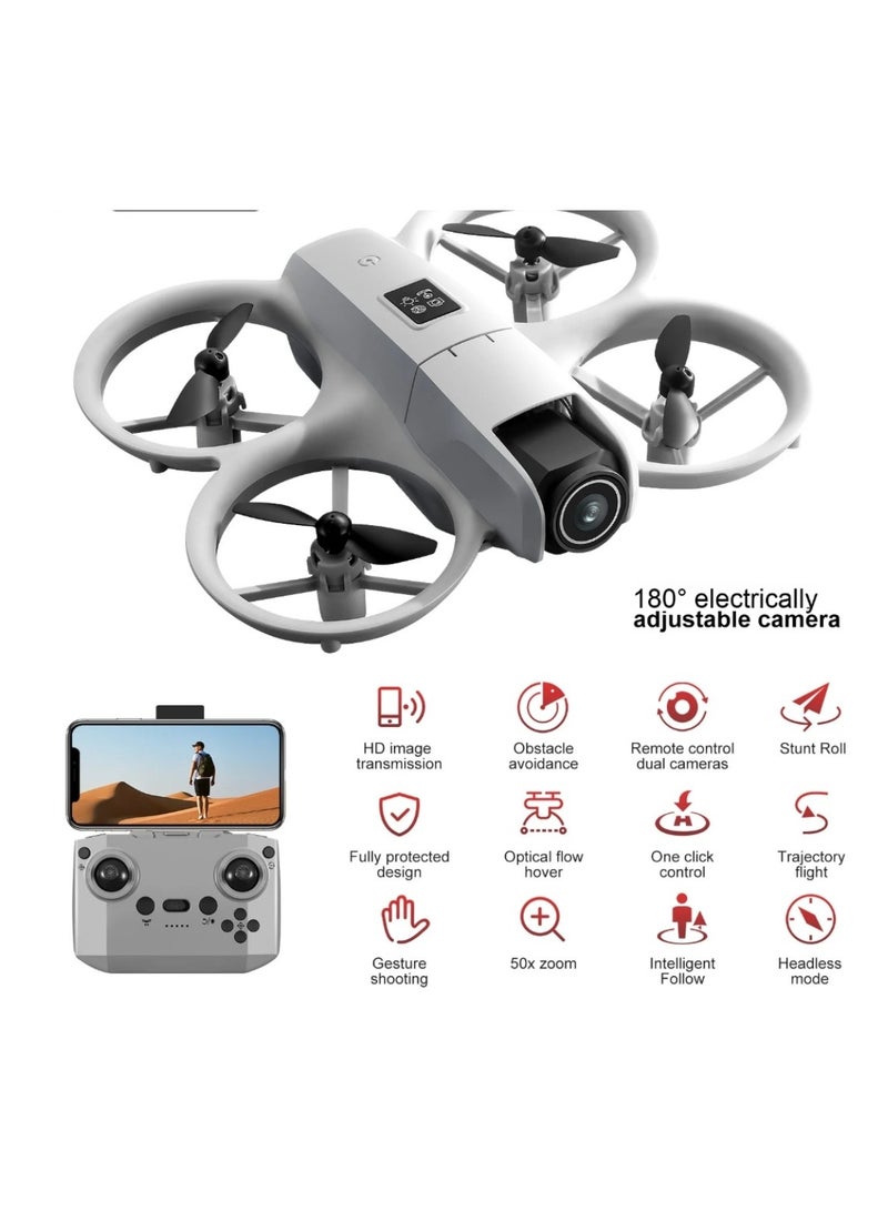 طائرة بدون طيار صغيرة للأطفال والمبتدئين - طائرة هليكوبتر رباعية المراوح تعمل بالتحكم عن بعد للاستخدام الداخلي مع قلاب ثلاثي الأبعاد، وتحليق تلقائي، ووضع بدون رأس، أفضل لعبة هدية للأولاد والبنات - Image 4