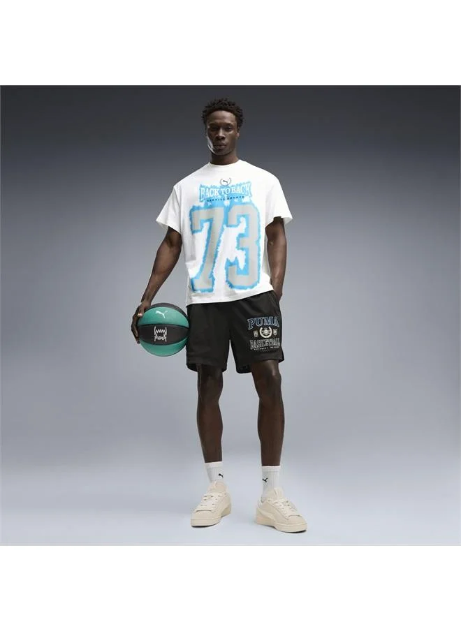 Puma PUMA White Back To Hoops Oversized Tee Men for Men | Best Price UAE