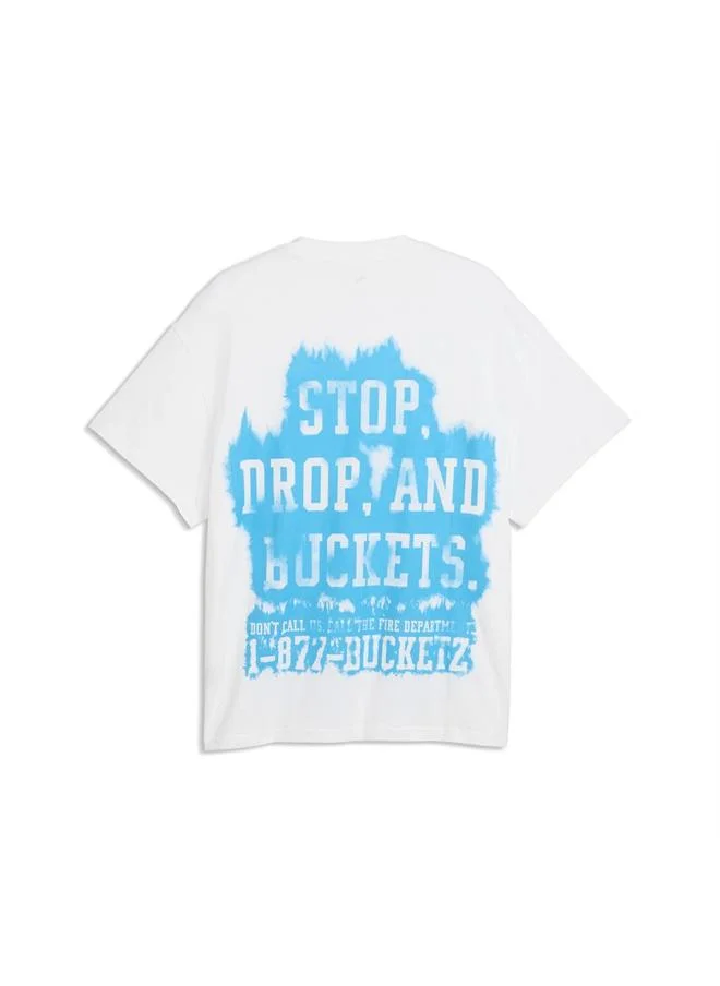 Puma PUMA White Back To Hoops Oversized Tee Men for Men | Best Price UAE