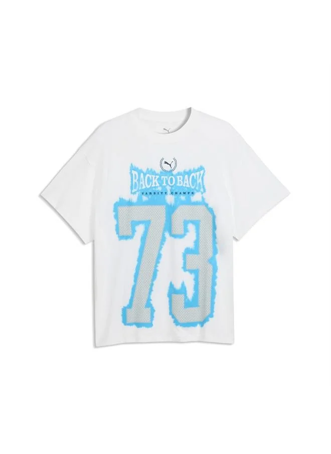 Puma PUMA White Back To Hoops Oversized Tee Men for Men | Best Price UAE