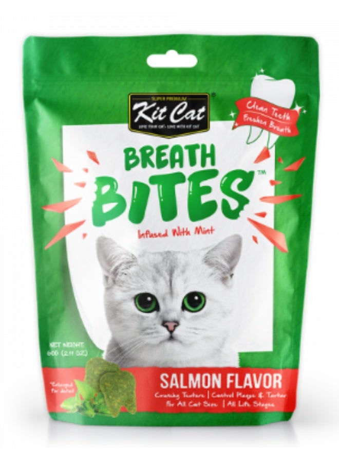 KitKat Breath Bites – Salmon & Mint Dental Treats for Cats (60g)