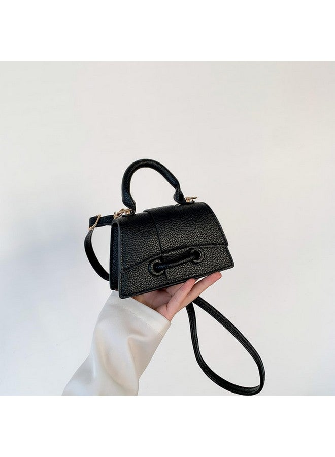 FALETO Mini Black Purses for Women Cute Top Handle Crossbody Bag Trendy Tiny Clutch Handbag with Strap - Image 1