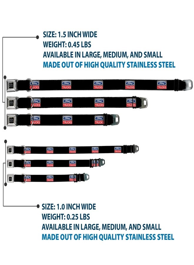 Buckle Down Buckle-Down Dog Collar Seatbelt Buckle Ford Trucks Logo Repeat 15 to 26 Inches 1.0 Inch Wide - Image 3