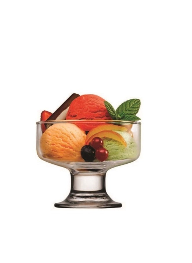 Blinkmax Set Of 6 Ice Cream Bowls Clear Glass Round 205 Milliliters  - Image 3