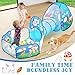 PigPigPen 3 in 1 Kids Play Tent with Tunnel and Ball Pit for Boys Girls Toddler Pop Up Playhouse Toy for Indoor Outdoor Jungle 3pc Play Tent - Image 4
