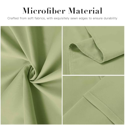 DOWNSTORIA Body Pillow Cover, Ultra Soft Microfiber Long Pillowcase, Envelope Closure Large Pillow Cases 20x54 inch (Sage Green) - Image 3