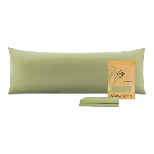 DOWNSTORIA Body Pillow Cover, Ultra Soft Microfiber Long Pillowcase, Envelope Closure Large Pillow Cases 20x54 inch (Sage Green) - Image 1