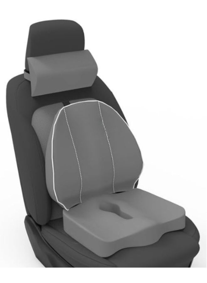 Premium Memory Foam Lumbar Back Support Pillow and Orthopedic Spinal Cushion Set for Office Chair and Car Seat - Image 4
