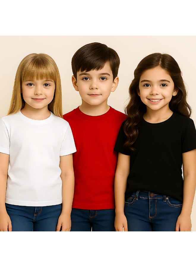 NENOUSH Kids Unisex T-Shirt For Boys & Girls | Soft Cotton Half Sleeve Tee | Comfortable Round Neck Everyday Wear | Casual Outfit For School,Play - Image 5