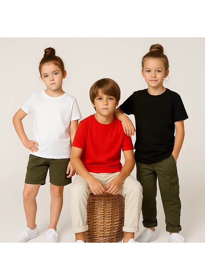 NENOUSH Kids Unisex T-Shirt For Boys & Girls | Soft Cotton Half Sleeve Tee | Comfortable Round Neck Everyday Wear | Casual Outfit For School,Play - Image 4