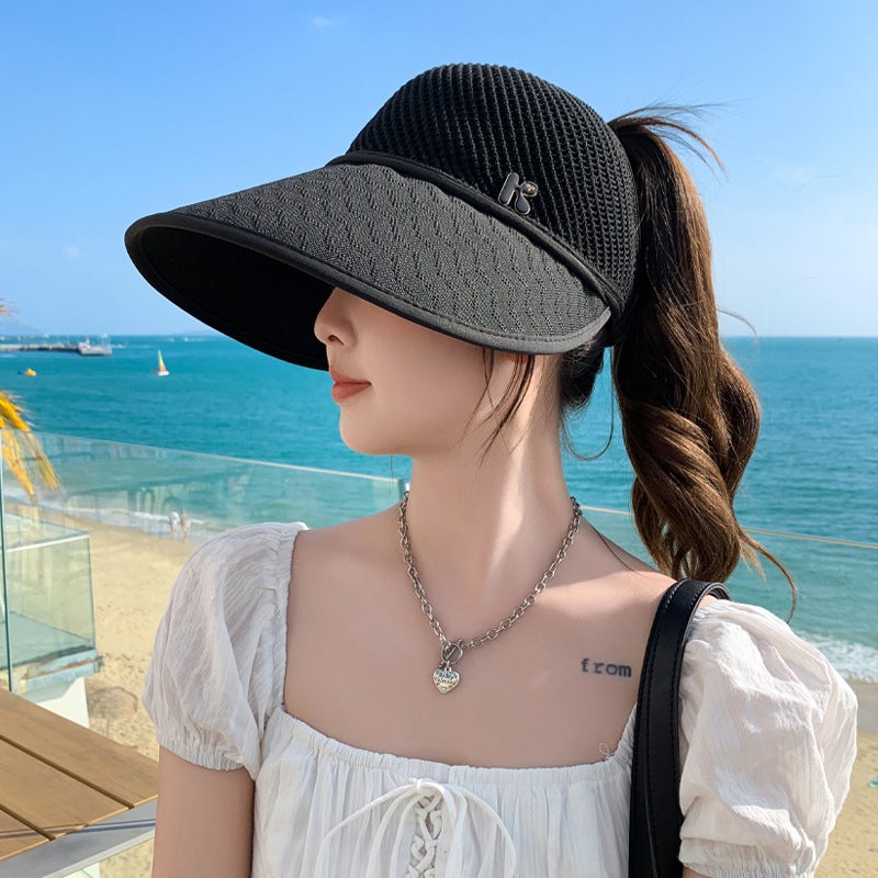 Women's Knitted Mesh Breathable Sun Hat - Image 4