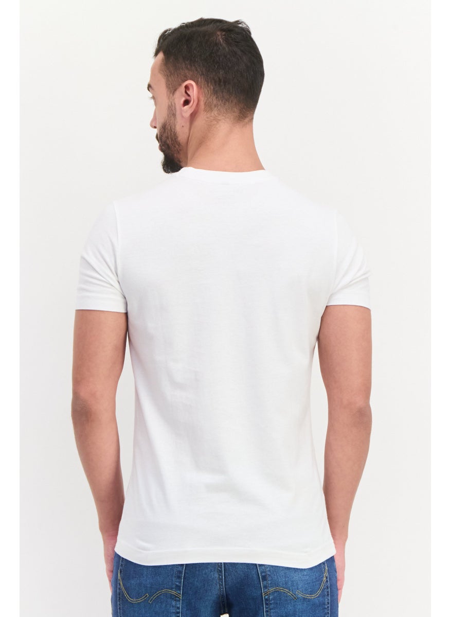 Free Soul - Men Crew Neck Short Sleeve Graphic Printed T-Shirt, White - Image 1
