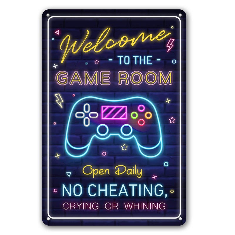 Bestylez Welcome to the Game Room Sign - Cool Gaming Decor Gifts for Boys and Teens | Perfect Game Room Accessories and Decor, 12 x 8 Inch (268) - Image 1