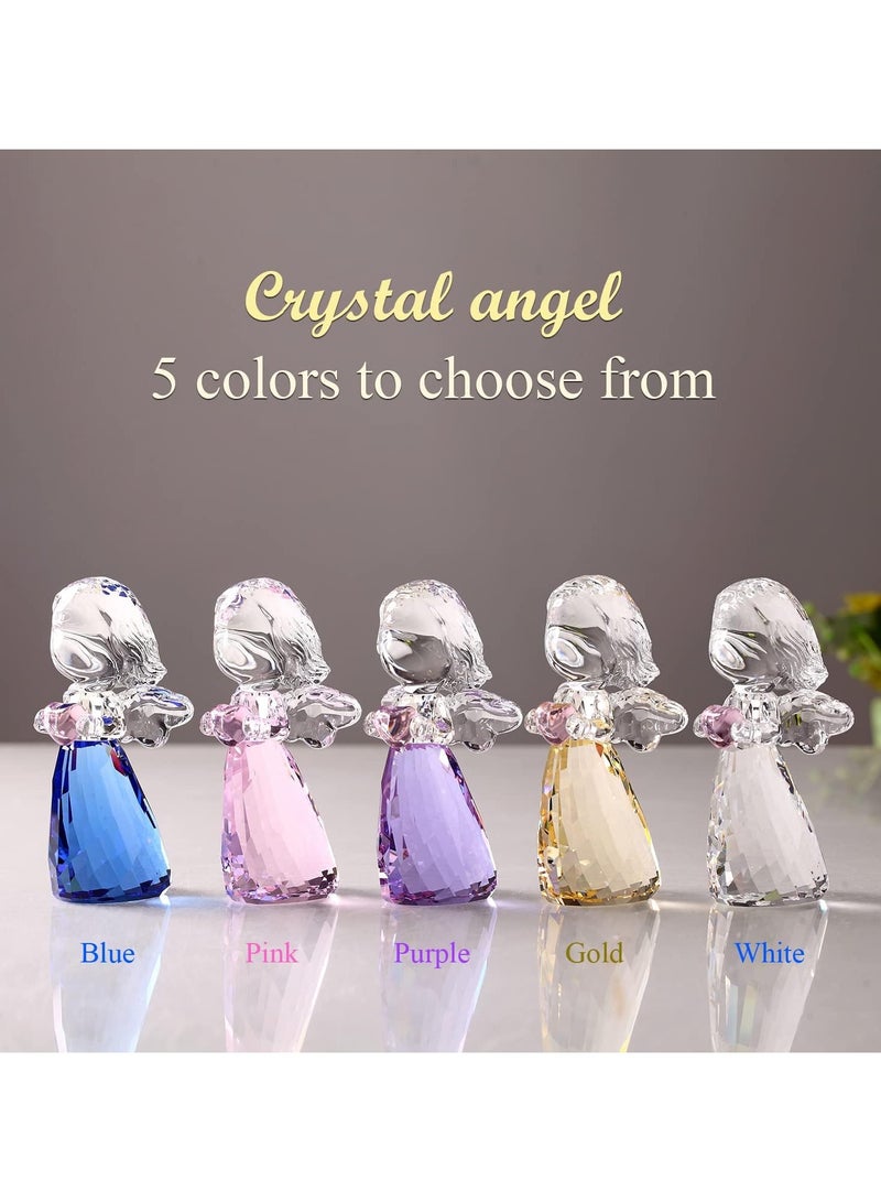 RARELY هدايا عيد ميلاد للفتيات الصغيرات الكريستالية، تمثال شيروب، ثقالة الورق، ديكور فني، هدايا فنية قابلة للتجميع (ذهبي) للأم والأخوات والأخ والصديق - Image 4