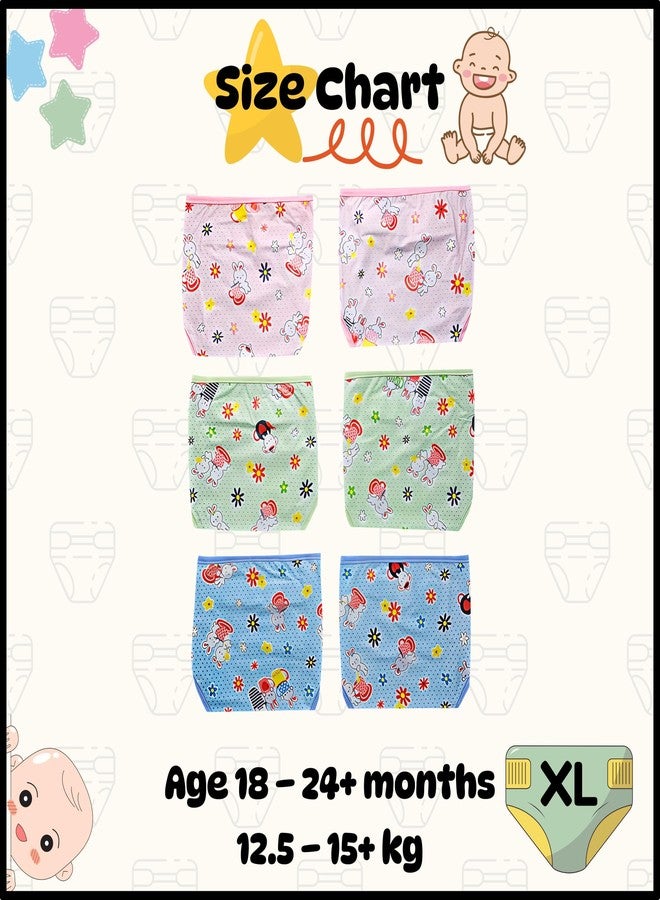 Hooper Baby & Toddler Diaper Covers for 0-3 Years | Washabale, Reusable, Waterproof & Adjustable Nappy Cover | Ultra Soft, and Thin | Unisex Designs, Pack of 6 (Size XL) - Image 2