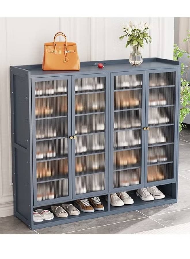NKX 8 Tiers Multifunctional Entryway Shoe Cabinet with 4 Doors - Image 1