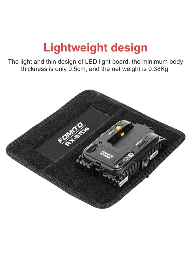 Fomito Falconeyes RX-8TDs Foldable Flexible LED Light Panel Kit 2500K-6500K CRI95 On-Camera Lamp Daylight Splash-Proof for Video Studio Photography Lighting - Image 5