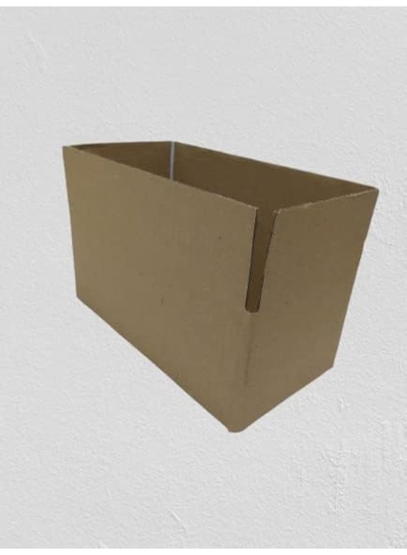 صندوق من الورق المقوى المموج عالي الجودة ومتين مكون من 3 طبقات - مثالي لتعبئة وشحن وتخزين البضائع الصغيرة - 30 سم × 10 سم × 12 سم (20) - Image 1