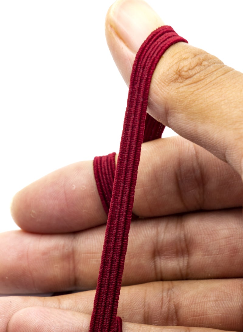 6mm Elastic Bands - 36 Yards for Sewing and Crafting (Maroon) - Image 3