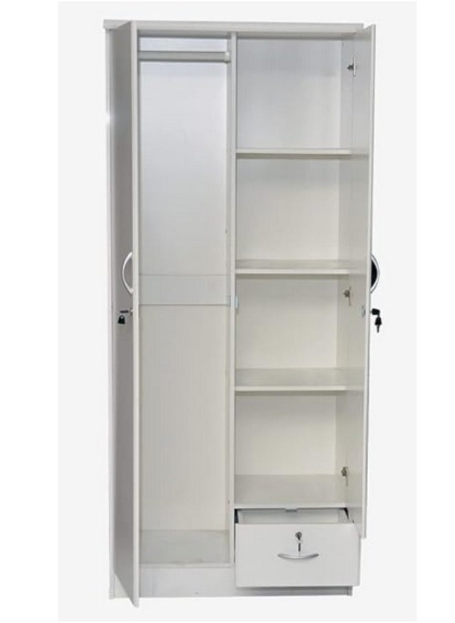 SULSHA 2 Door Wooden Wardrobe Cabinet Cupboard Engineered Wood Perfect Modern Stylish Heavy Duty  - Image 2