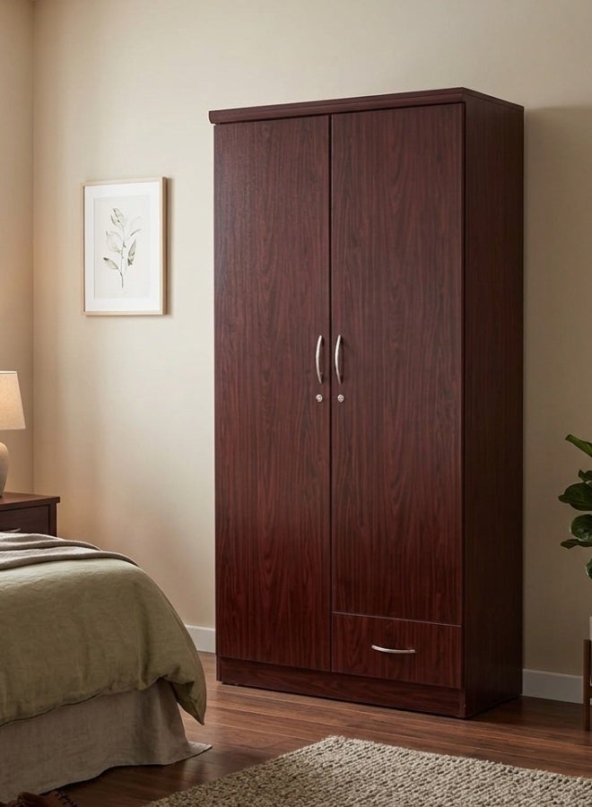 SULSHA 2 Door Wooden Wardrobe Cabinet Cupboard Engineered Wood Perfect Modern Stylish Heavy Duty - Image 1