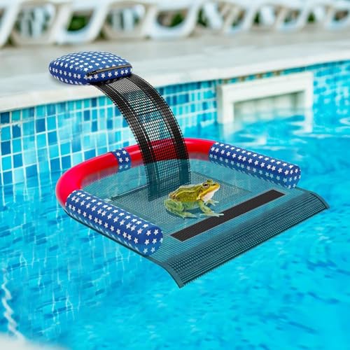 Poolvio Animal Saving Escape Ramp with Pool Surface Skimmer Catcher, Floating Ramp Rescues, Pond & Pool Critter Escape Ramp Saving Frogs, Toads Animal Mice, Birds - Image 1
