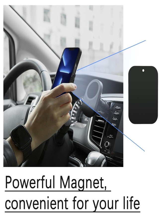 DSTELIN Universal Metal Plate 20 Pack for Magnetic Phone Car Mount Holder Cradle, Compatible with All Magnetic Mounts- 10 Rectangle and 10 Round, Black - Image 5
