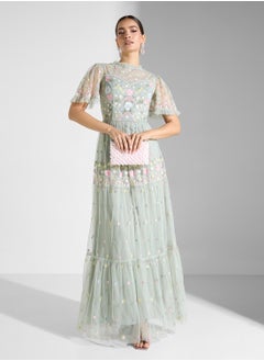 Maya Embroidered High Neck Maxi Dress  - Image 4
