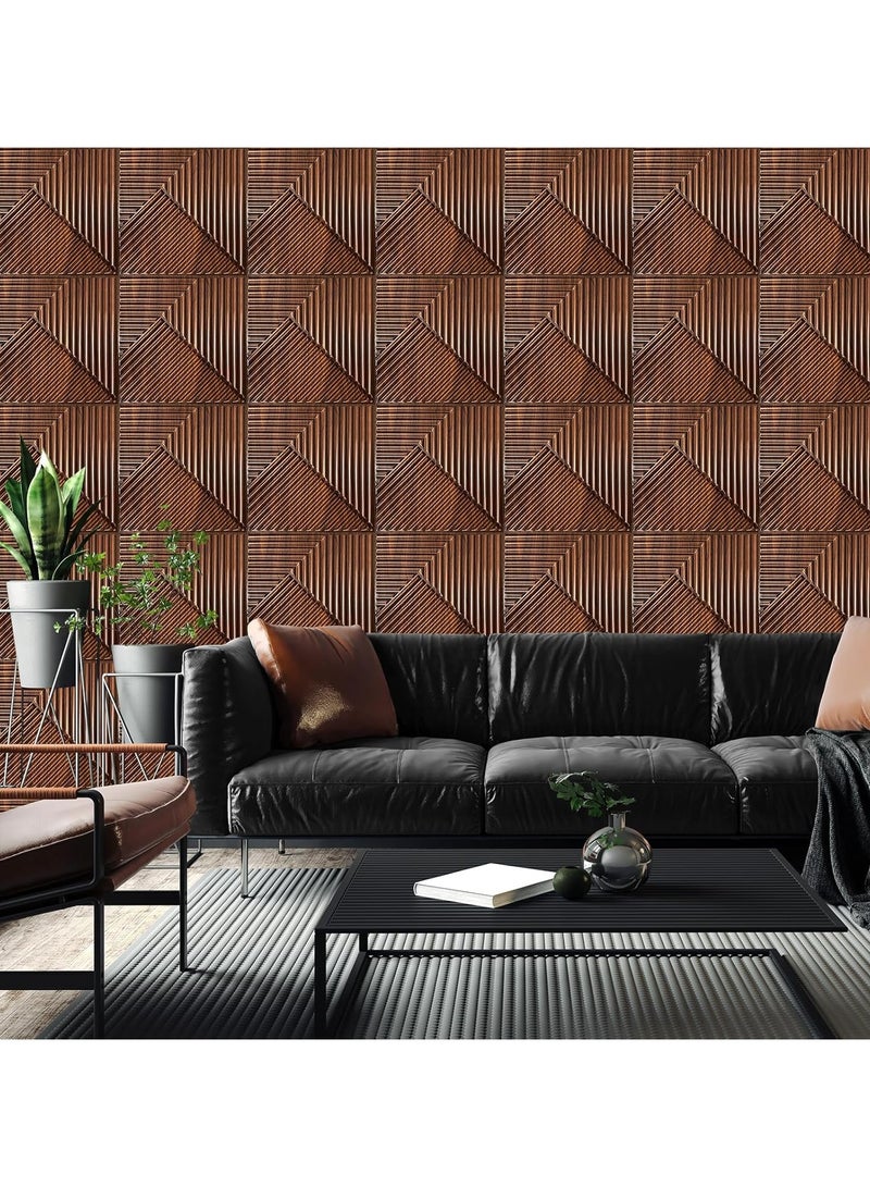 رات سو 12 قطعة لوحات حائط ثلاثية الأبعاد نسيج ثلاثي الأبعاد PVC ورق الحائط تصميم حائط مزخرف الجدار غلاف الحائط لوحات الجدران الداخلية ديكور الجدار لوحة حائط مميزة لغرفة المعيشة غرفة النوم خلفية كل 30x30 سم - Image 2