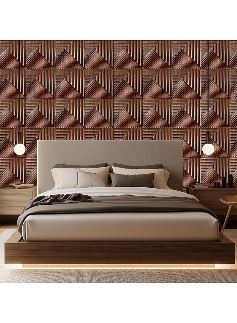 رات سو 12 قطعة لوحات حائط ثلاثية الأبعاد نسيج ثلاثي الأبعاد PVC ورق الحائط تصميم حائط مزخرف الجدار غلاف الحائط لوحات الجدران الداخلية ديكور الجدار لوحة حائط مميزة لغرفة المعيشة غرفة النوم خلفية كل 30x30 سم - Image 4