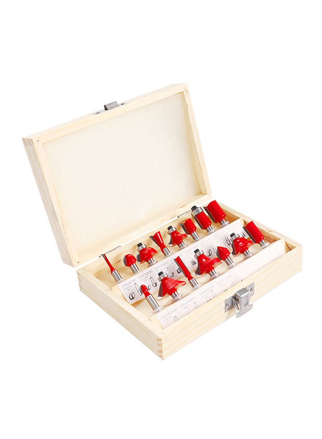 NIBEMINENT 15PCS Milling Cutter Bit Kit 1/4 Shank Multicolor 17.50X5.00X13.50cm - Image 1