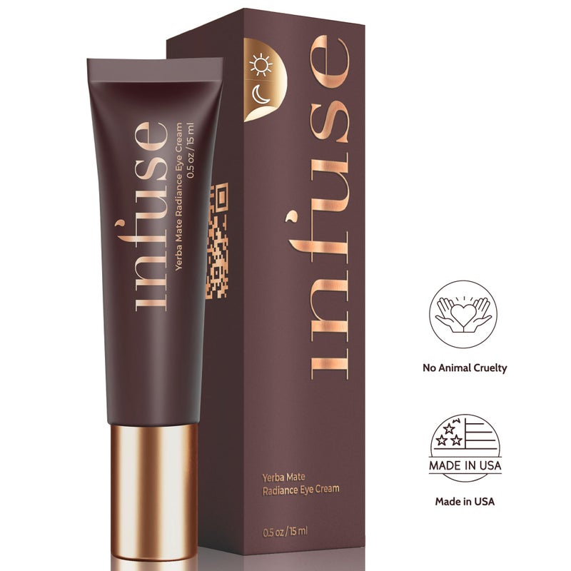 Infuse Yerba Mate Eye Cream 30ml â€“ Caffeine & Peptide Anti-Aging Eye Treatment for Dark Circles, Puffiness & Wrinkles â€“ Hydrating Firming Under Eye Cream for Mature Skin - Image 4