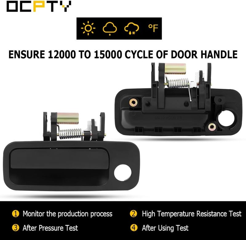 OCPTY Exterior Door Handles Replacement for 1997-2001 Toyota Camry - Black (2pcs) - Image 4