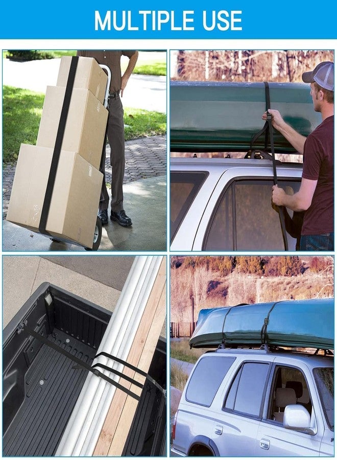 ZANOTTRA Tie Down Straps (4 Pack) - 2.5 Meter Heavy Duty Lashing Straps - Wide Adjustable Cargo Straps with Metal Buckle, Strong Polyester Webbing for Bike, Luggage, Truck, Trailer, Car & Moving Goods - Image 4