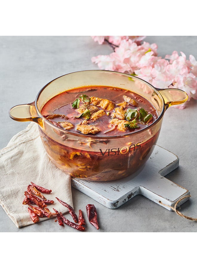 Visions Corning 2.5l Crystal Clear Glass Deep Soup Pot Stew Pot Cooking Pot, Direct Flame Heating, Home Kitchen Essential, Vs-25/cn - Image 4