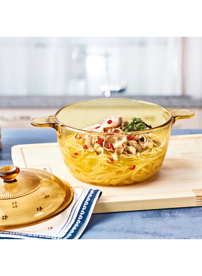 Visions Corning 2.5l Crystal Clear Glass Deep Soup Pot Stew Pot Cooking Pot, Direct Flame Heating, Home Kitchen Essential, Vs-25/cn - Image 2