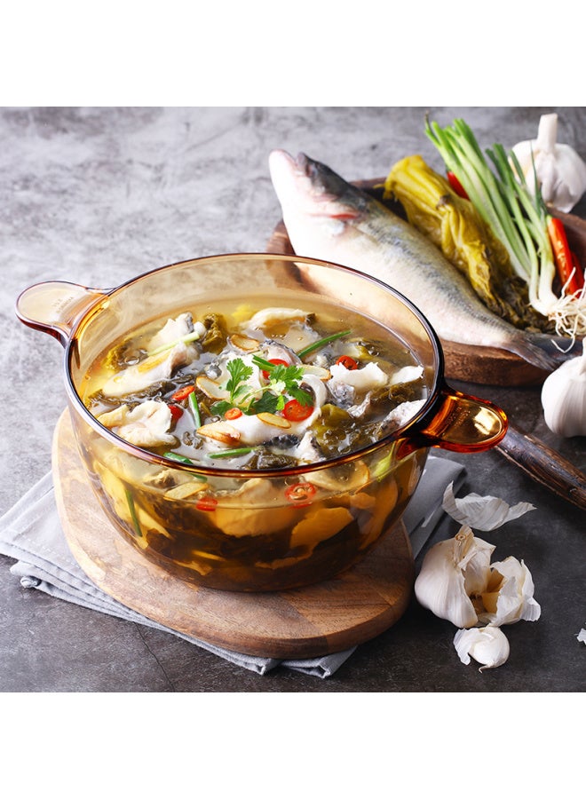 Visions Corning 2.5l Crystal Clear Glass Deep Soup Pot Stew Pot Cooking Pot, Direct Flame Heating, Home Kitchen Essential, Vs-25/cn - Image 3