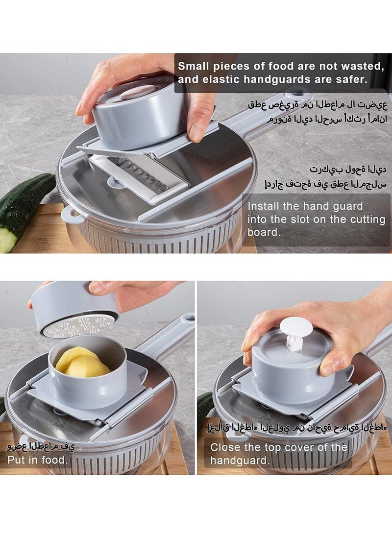 12 In 1 Multifunction Food Chopper Vegetable Slicer with Container Dicing Machine Food Slicer