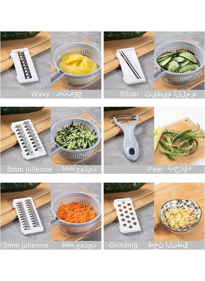 12 In 1 Multifunction Food Chopper Vegetable Slicer with Container Dicing Machine Food Slicer