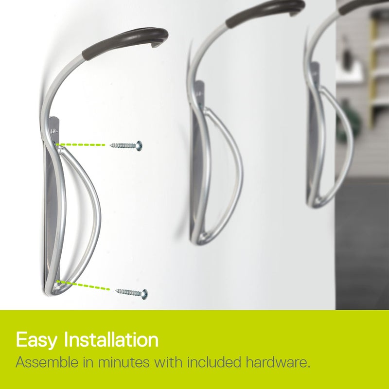 Delta Leonardo Bike Rack Wall Mount with Tire Tray by Delta Cycle â€“ Elegant Vertical Hanger Hook Design Provides Easy Bicycle Storage Access â€“ Hassle-Free Installation â€“ Vertical Mount Holds Up to 40 lbs - Image 5