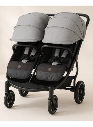Kidilo Baby Twin Stroller- (Lb100) GRAY