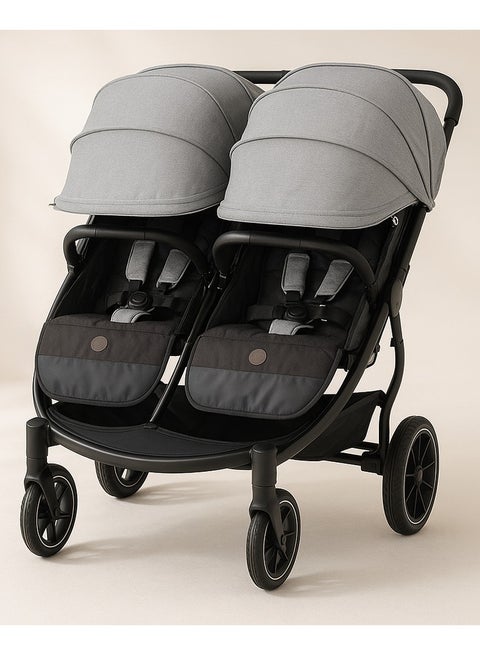 Kidilo Baby Twin Stroller- (Lb100) GRAY