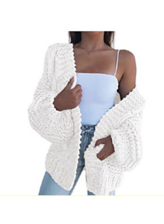 NIBEMINENT Cardigan Women Sweaters Cardigan Batwing long-sleeved Plush Loose Outside Knit Sweaters Women Fashion - Image 1