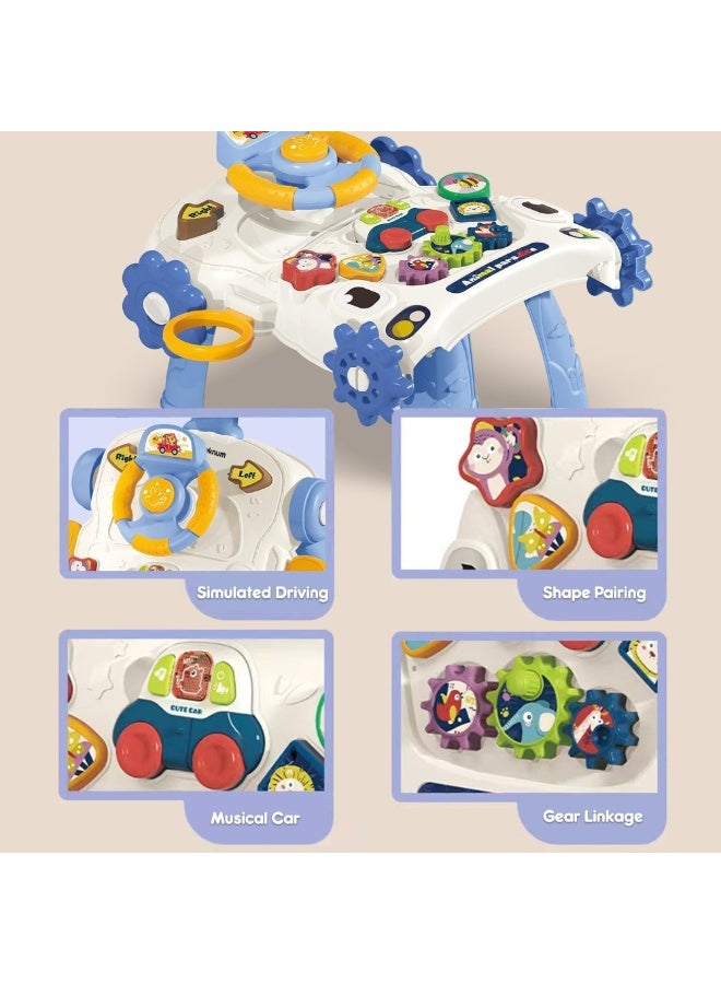 مشاية أطفال 6 في 1، سكوتر ركوب ومركز أنشطة تعليمي – لعبة تنمية مهارات شاملة للرضع والأطفال الصغار - Image 4