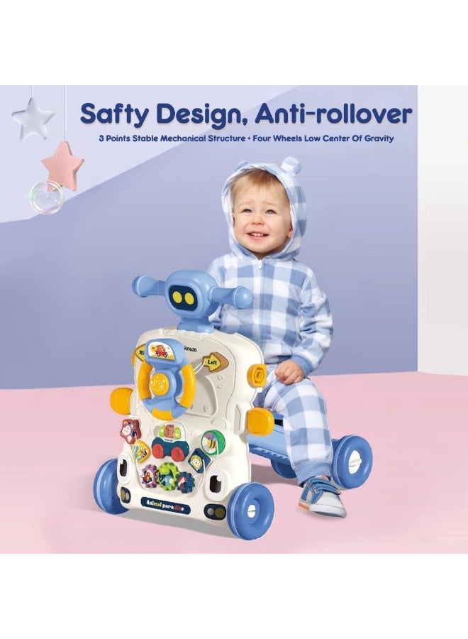 مشاية أطفال 6 في 1، سكوتر ركوب ومركز أنشطة تعليمي – لعبة تنمية مهارات شاملة للرضع والأطفال الصغار - Image 2