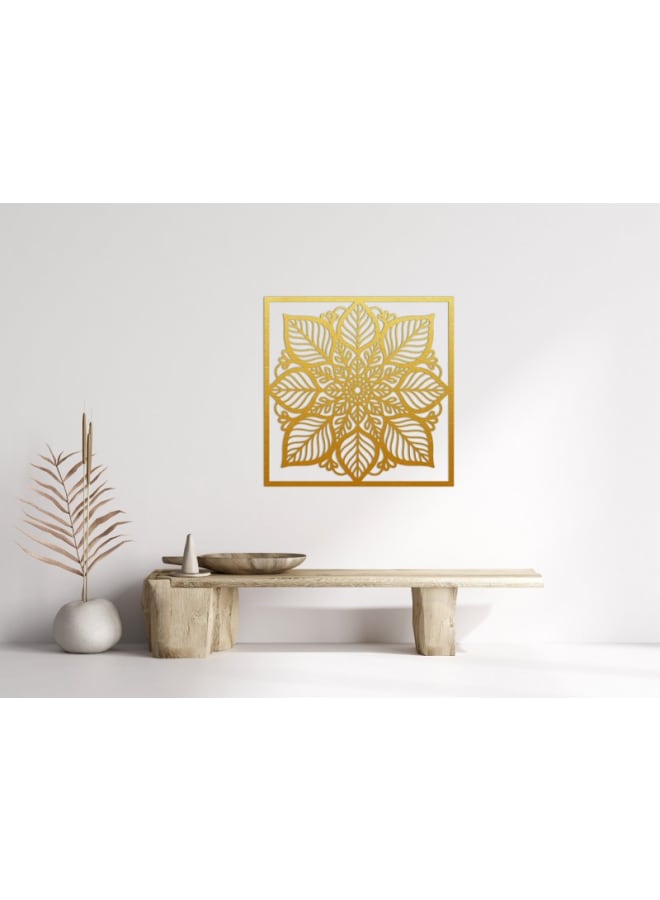 هوم جاليري لوحة فنية جدارية خشبية بإطار من ورق الماندالا - Image 1